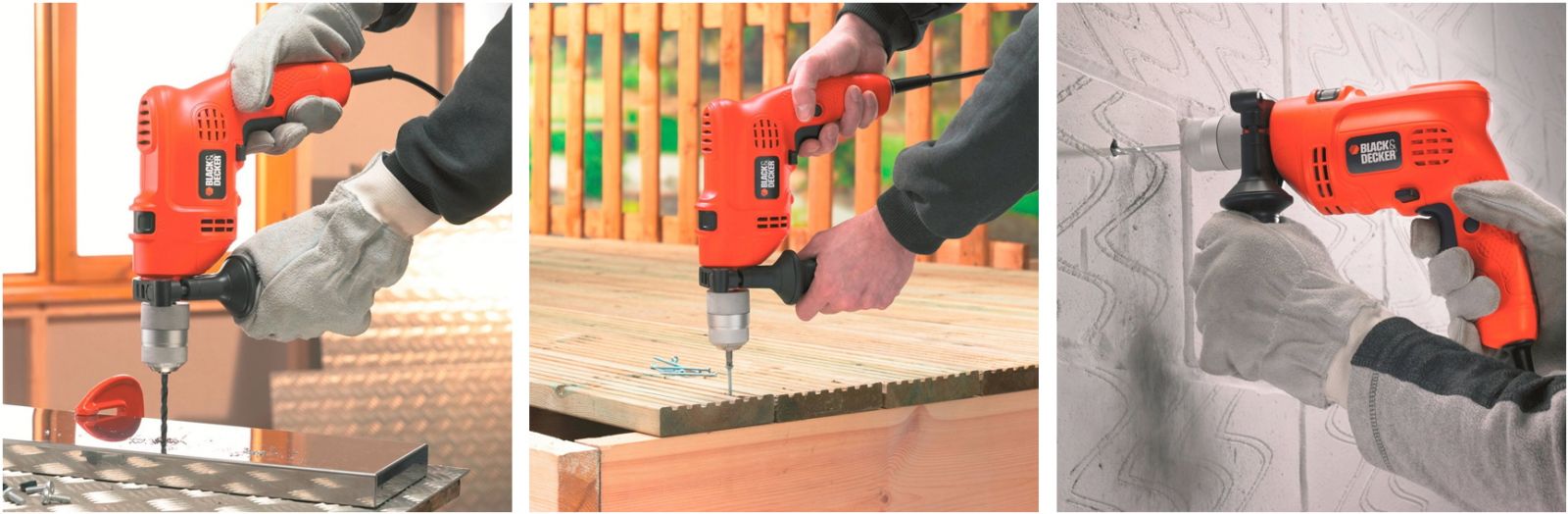 מקדחה חשמלית רוטטת בלק אנד דקר BLACK & DECKER KR504CRESK